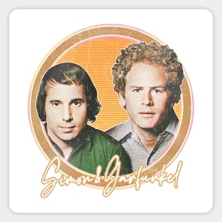 Simon & Garfunkel / Retro Style Fan Design Magnet